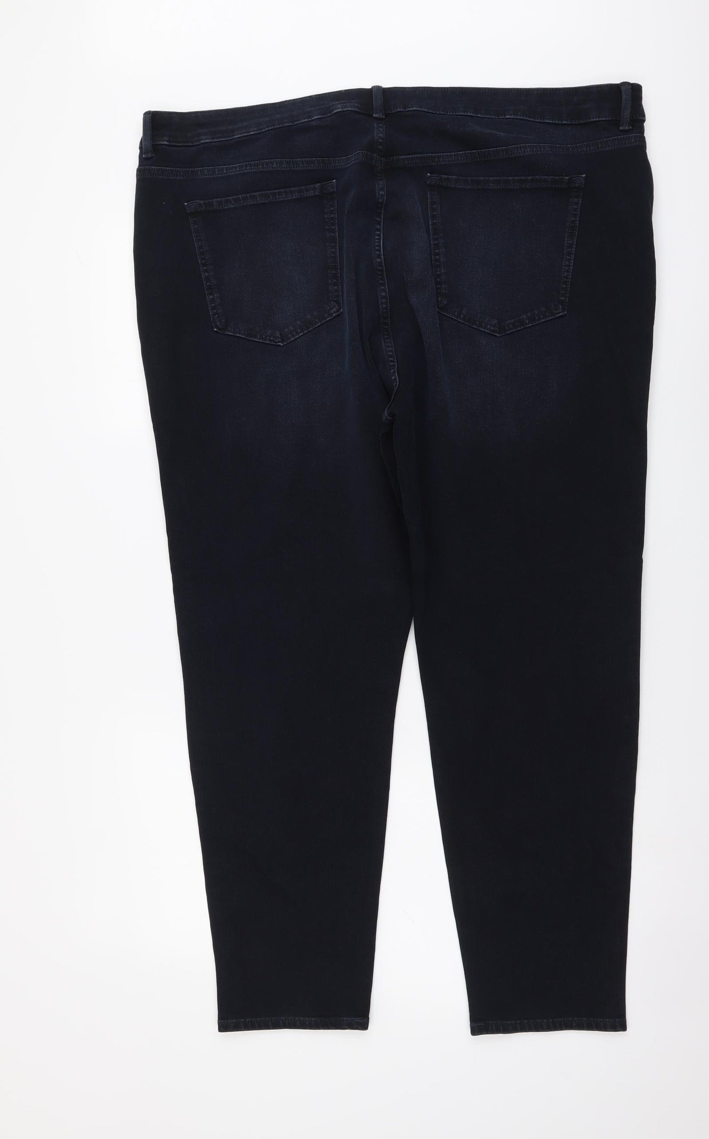 Marks and Spencer Womens Blue Cotton Skinny Jeans Size 24 L27 in Regular Button