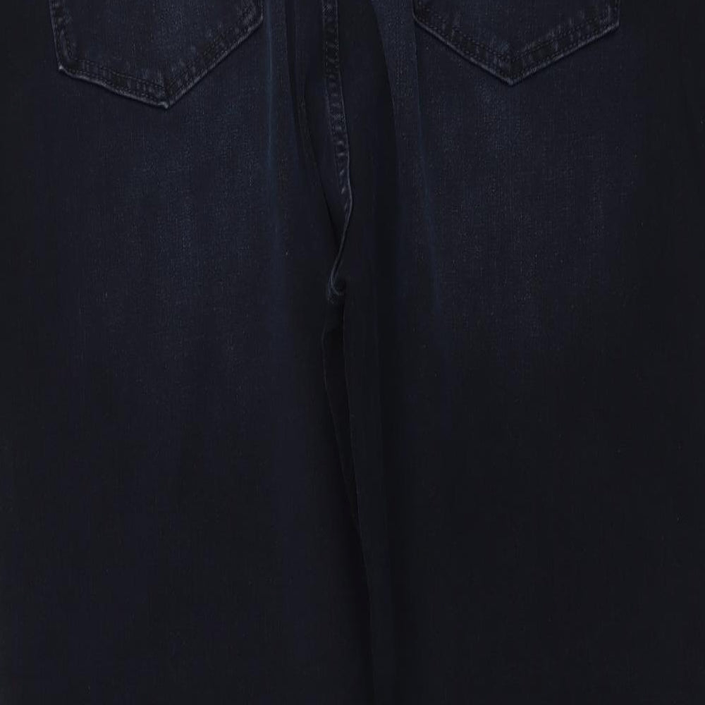 Marks and Spencer Womens Blue Cotton Skinny Jeans Size 24 L27 in Regular Button
