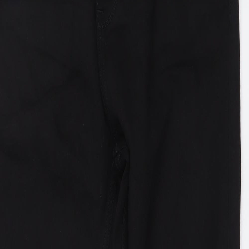 Marks and Spencer Womens Black Cotton Skinny Jeans Size 12 L28 in Regular Button