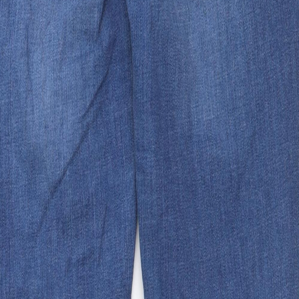 Topshop Mens Blue Cotton Skinny Jeans Size 30 in L32 in Regular Button