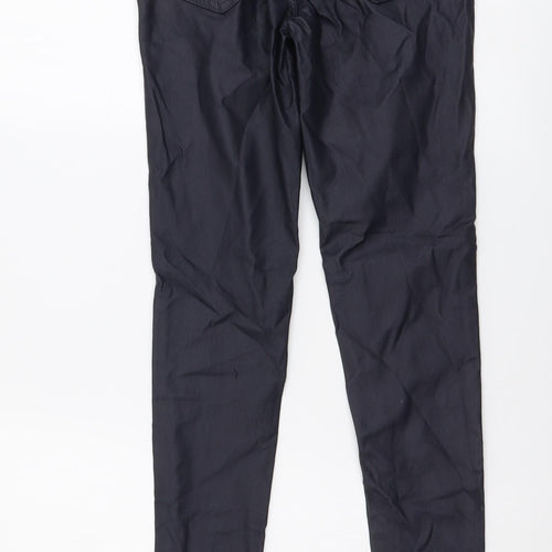 Lipsy Womens Blue Viscose Jegging Trousers Size 6 L27 in Regular Button