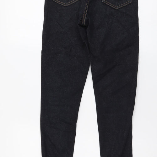 Topshop Womens Blue Cotton Skinny Jeans Size 26 in L30 in Regular Button