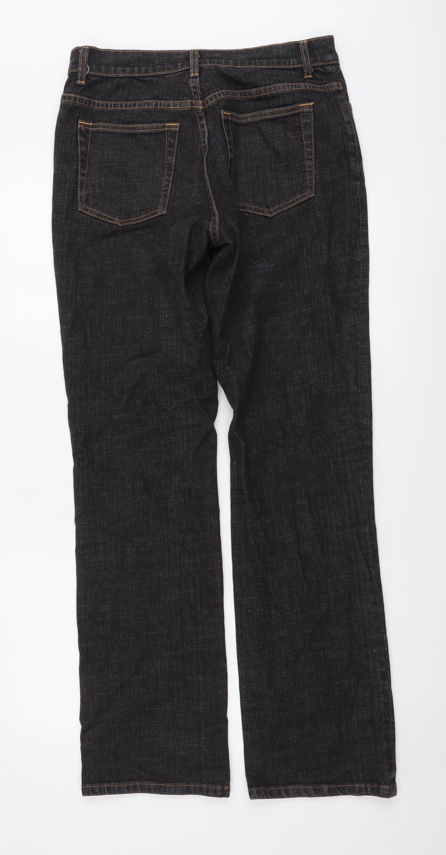 Urbane Womens Grey Cotton Straight Jeans Size 10 L31 in Regular Button