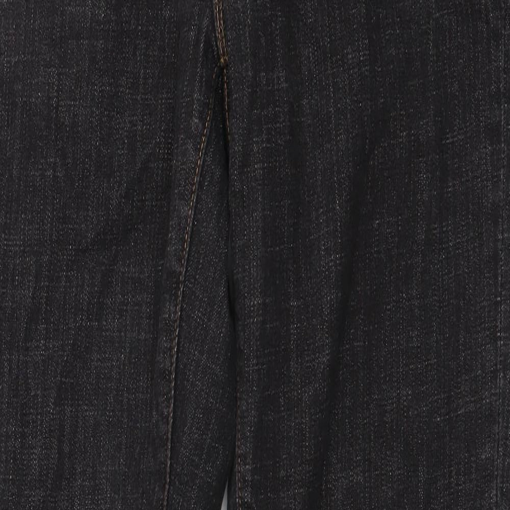 Urbane Womens Grey Cotton Straight Jeans Size 10 L31 in Regular Button