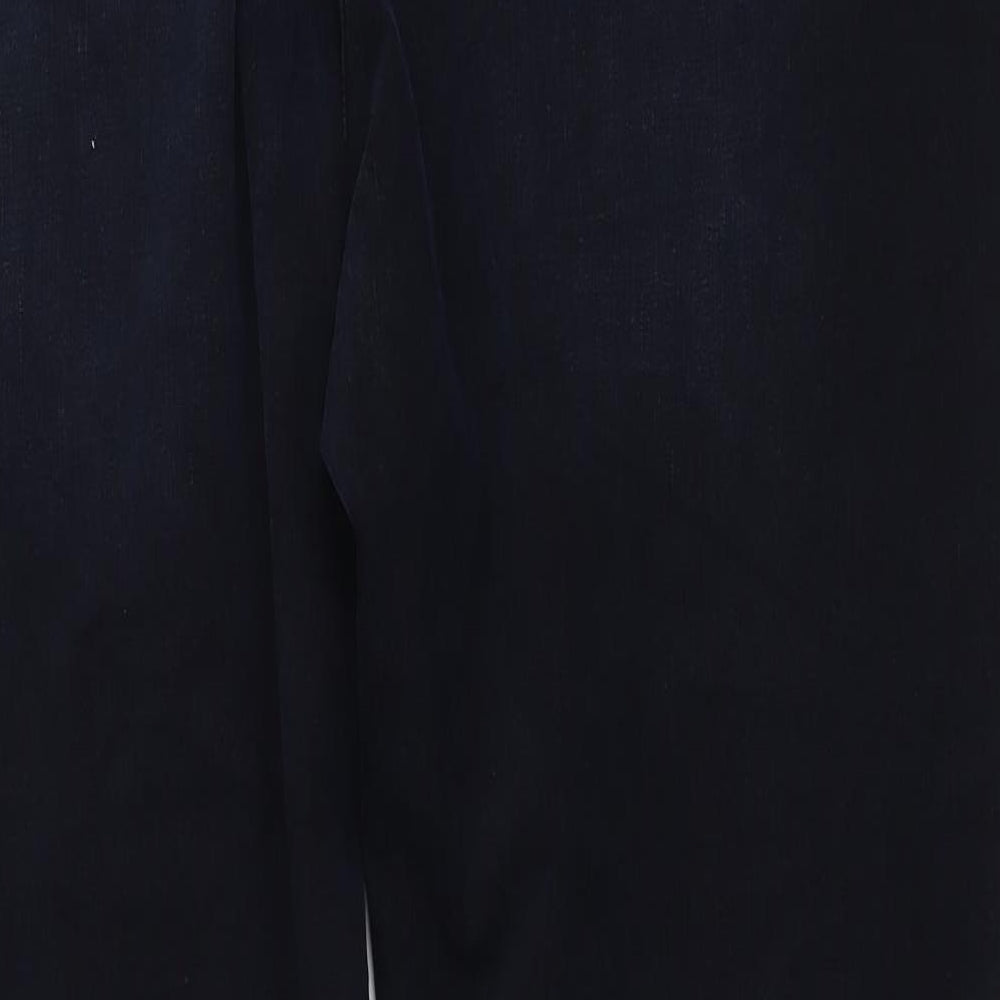 Marks and Spencer Womens Blue Cotton Skinny Jeans Size 24 L28 in Regular Button
