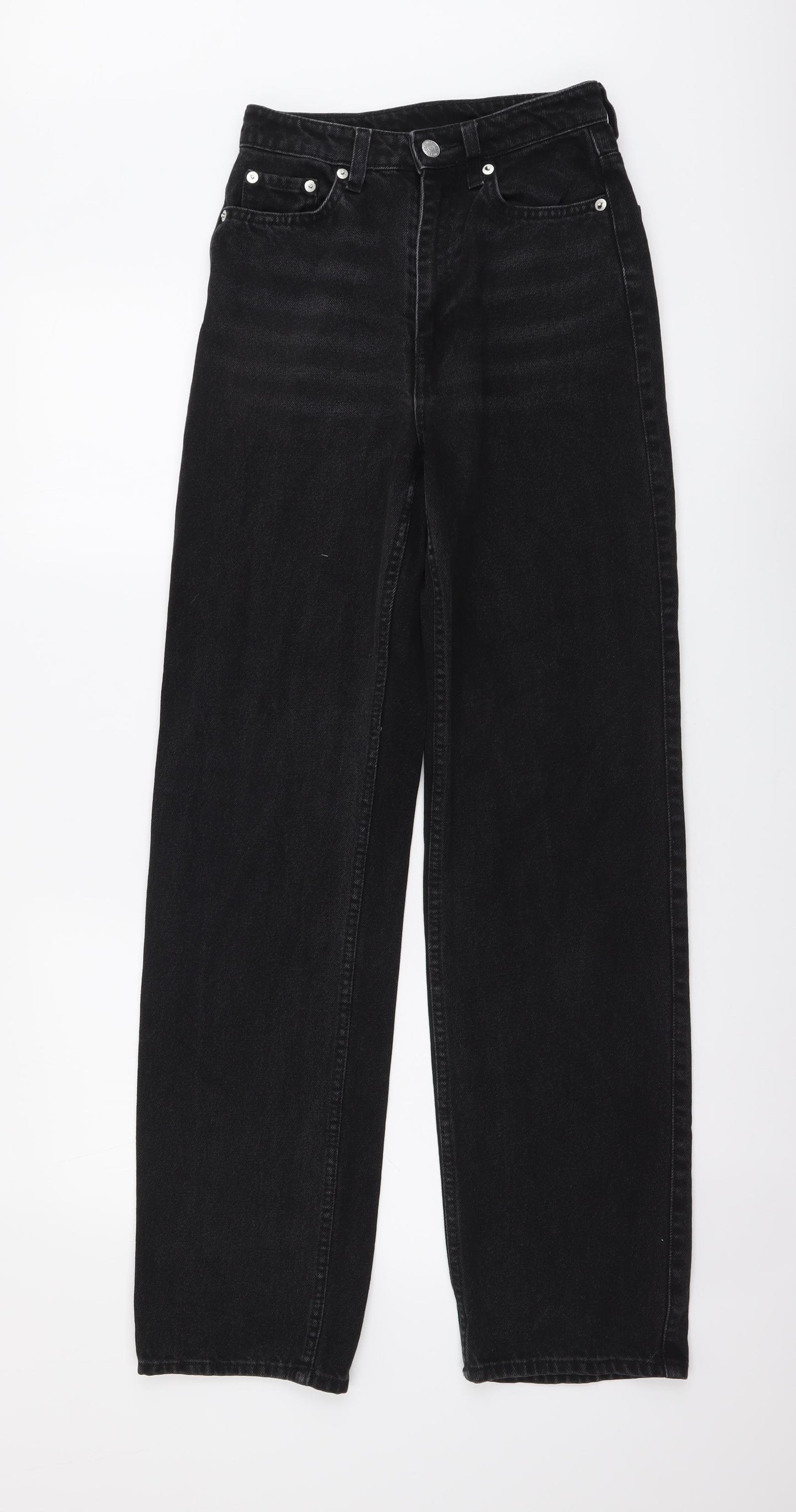 Weekday Womens Grey Cotton Mom Jeans Size 24 in L32 in Regular Button