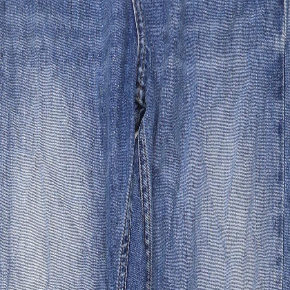 Whistles Womens Blue Cotton Straight Jeans Size 28 in L27 in Regular Button