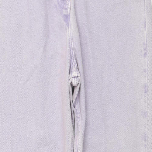 NEXT Womens Purple Cotton Mom Jeans Size 32 in L31 in Regular Button
