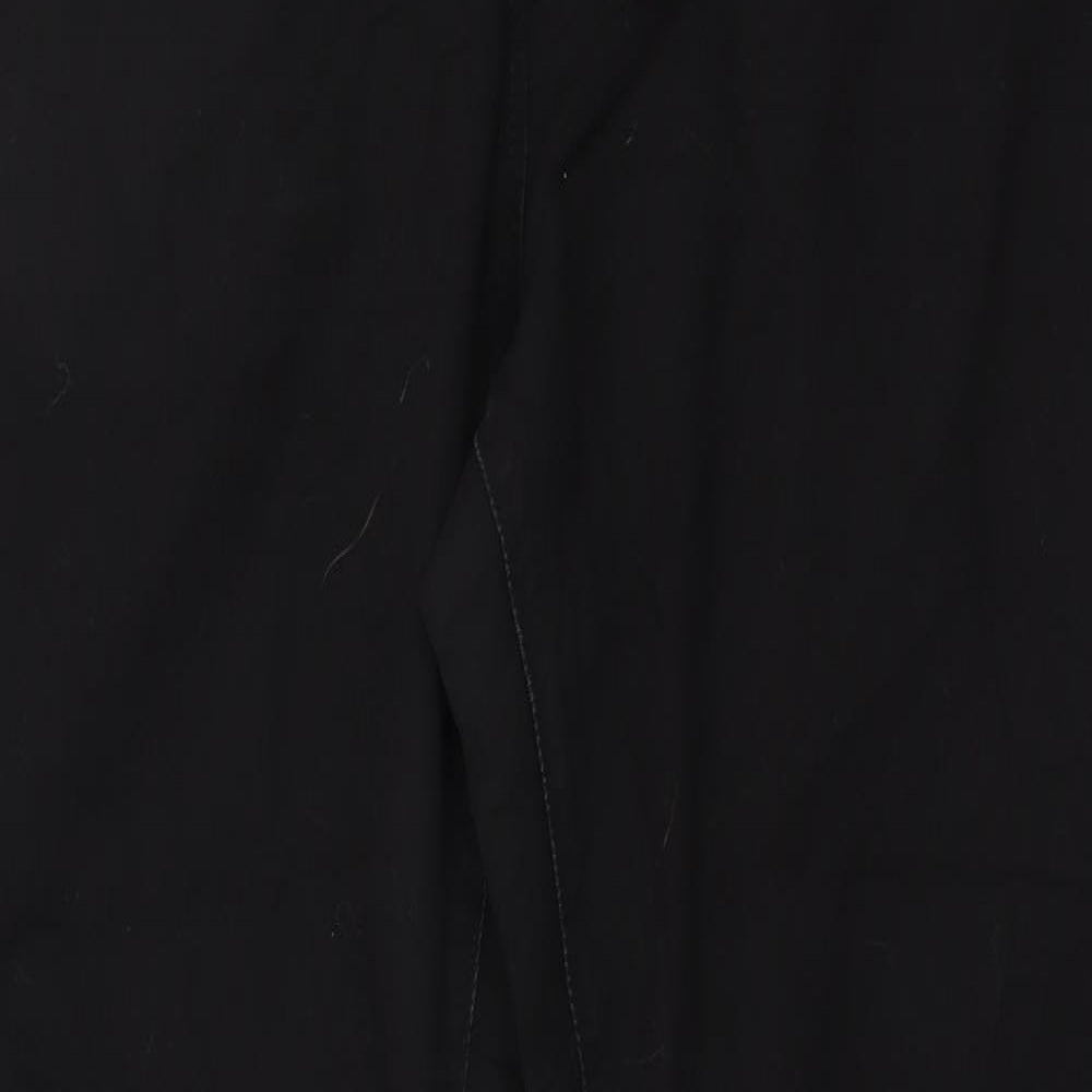 Marks and Spencer Womens Black Cotton Jegging Trousers Size 16 L29 in Regular Button