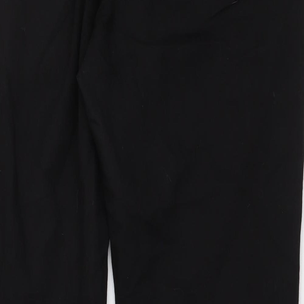 Marks and Spencer Womens Black Cotton Jegging Trousers Size 16 L29 in Regular Button