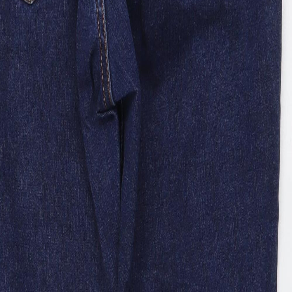 NEXT Womens Blue Cotton Skinny Jeans Size 12 L26 in Regular Button