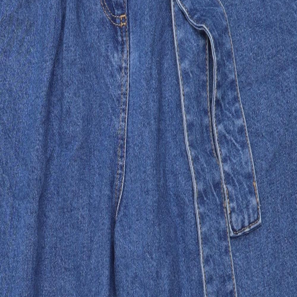 NEXT Womens Black Cotton Tapered Jeans Size 16 L26 in Regular Button