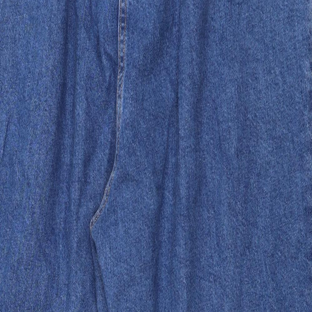 NEXT Womens Black Cotton Tapered Jeans Size 16 L26 in Regular Button