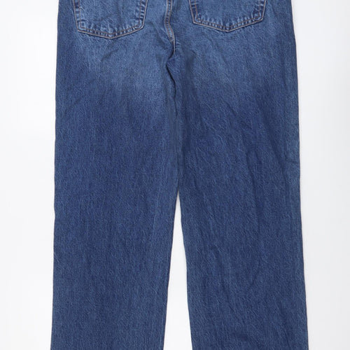 OWN Womens Blue Cotton Boyfriend Jeans Size 30 in L32 in Regular Button