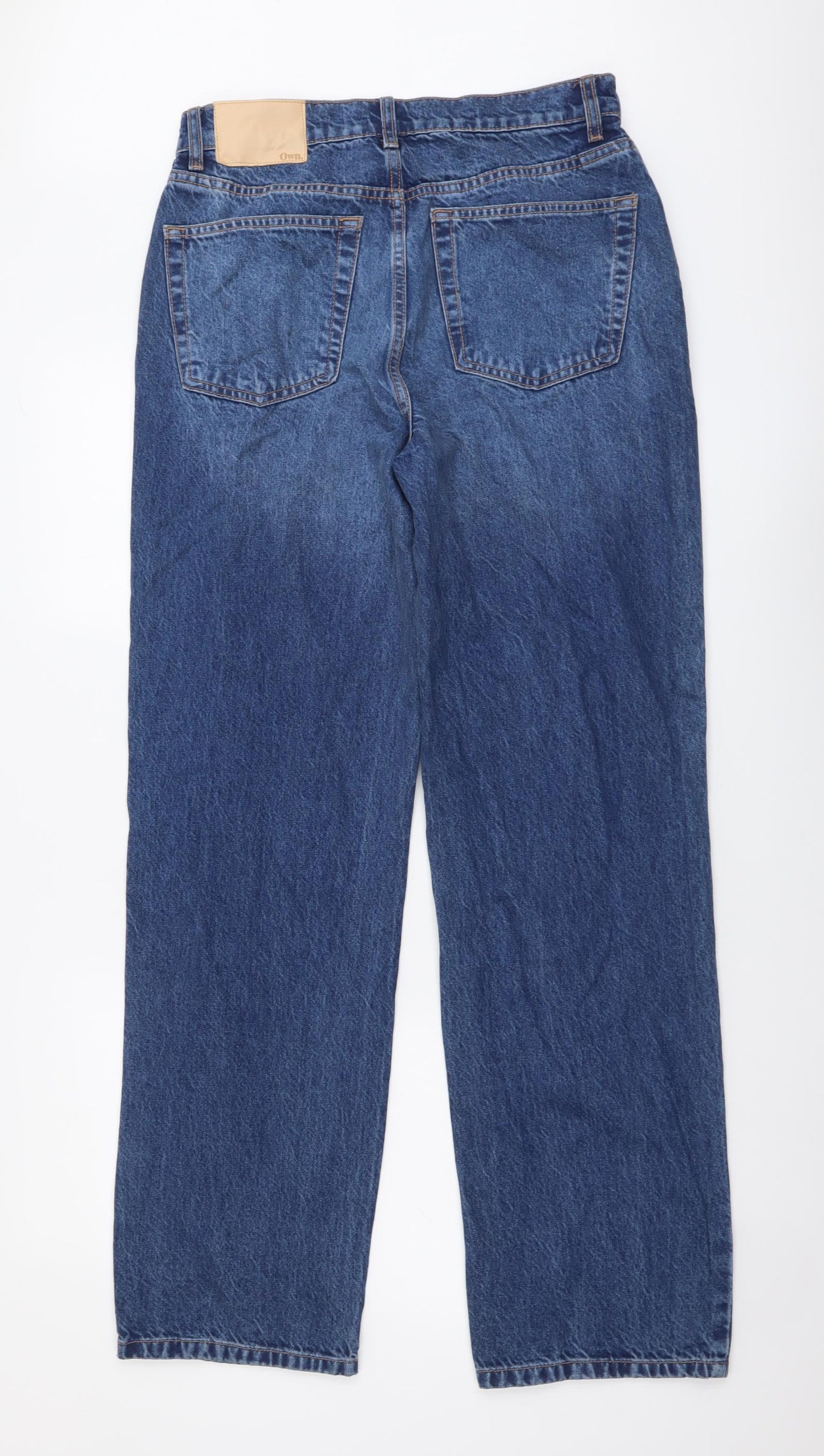 OWN Womens Blue Cotton Boyfriend Jeans Size 30 in L32 in Regular Button