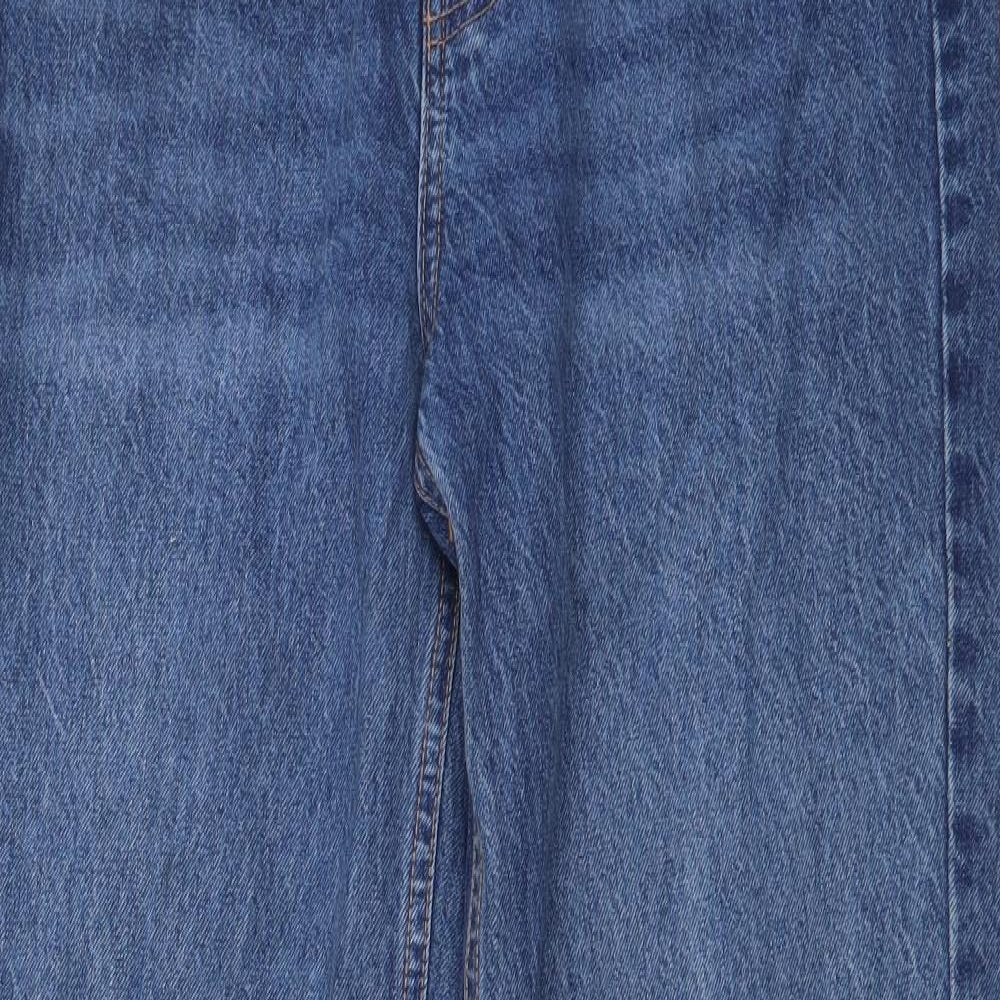 OWN Womens Blue Cotton Boyfriend Jeans Size 30 in L32 in Regular Button