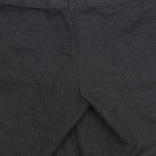 George Boys Grey Polyester Chino Shorts Size 13-14 Years Regular Zip - School