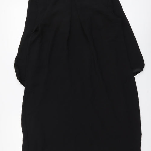 H&M Womens Black Polyester A-Line Size M Round Neck Pullover