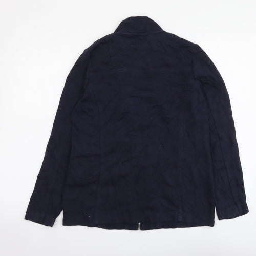 DASH Womens Blue Polyester Full Zip Sweatshirt Size 8 Zip