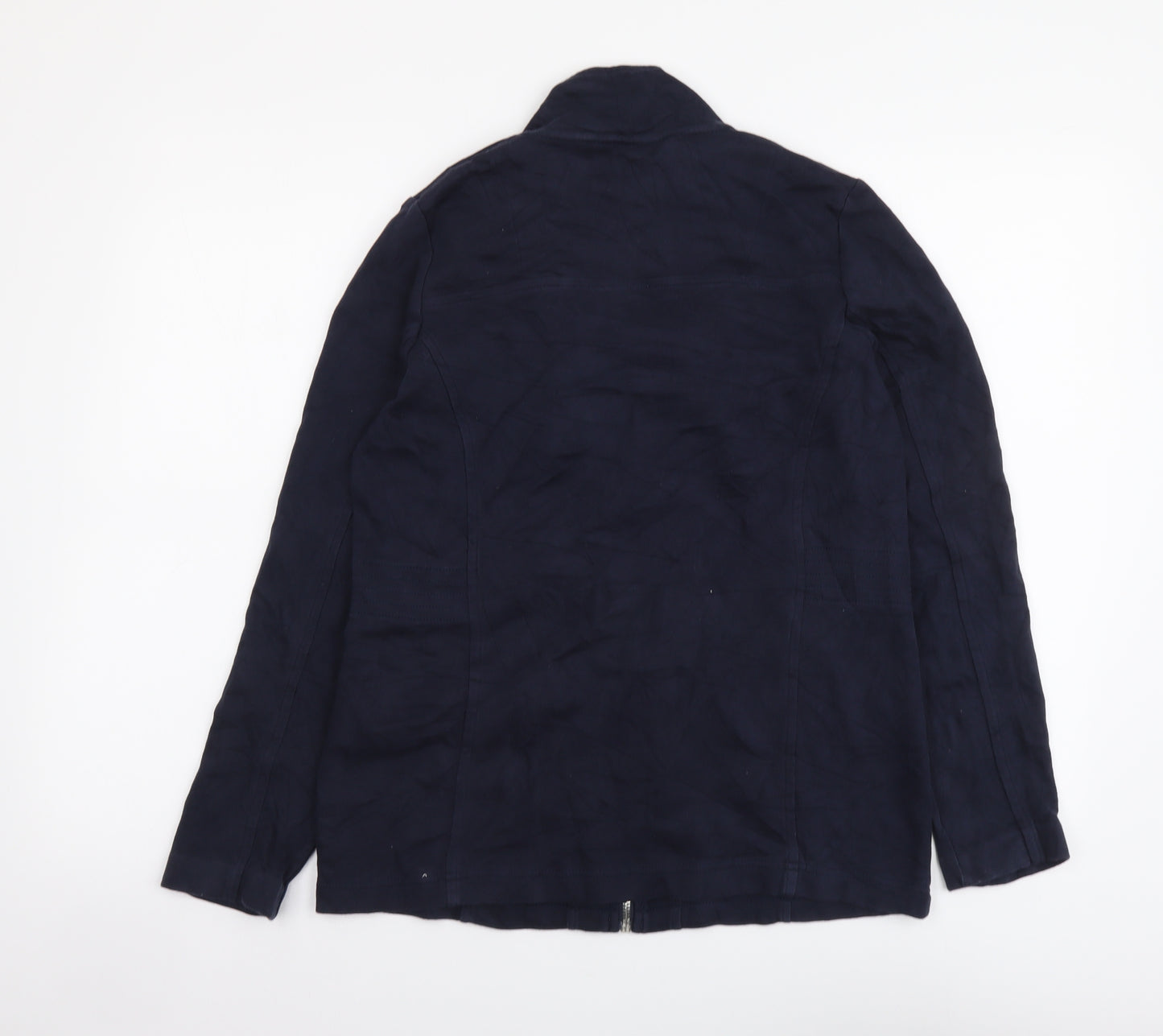 DASH Womens Blue Polyester Full Zip Sweatshirt Size 8 Zip