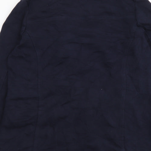 DASH Womens Blue Polyester Full Zip Sweatshirt Size 8 Zip