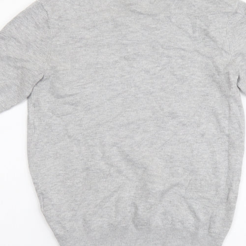 Marks and Spencer Womens Grey Round Neck Acrylic Pullover Jumper Size XS