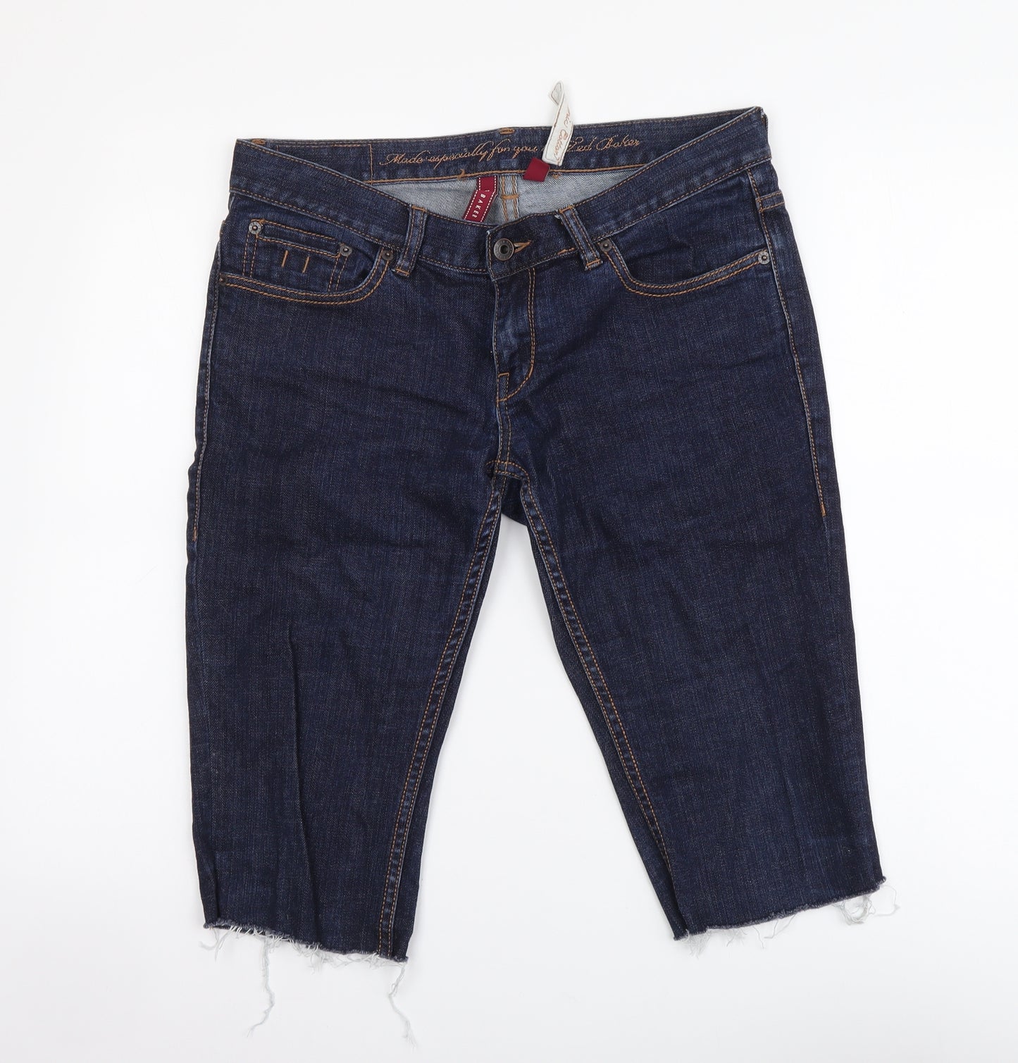 Ted Baker Mens Blue Cotton Bermuda Shorts Size 34 in L15 in Regular Button