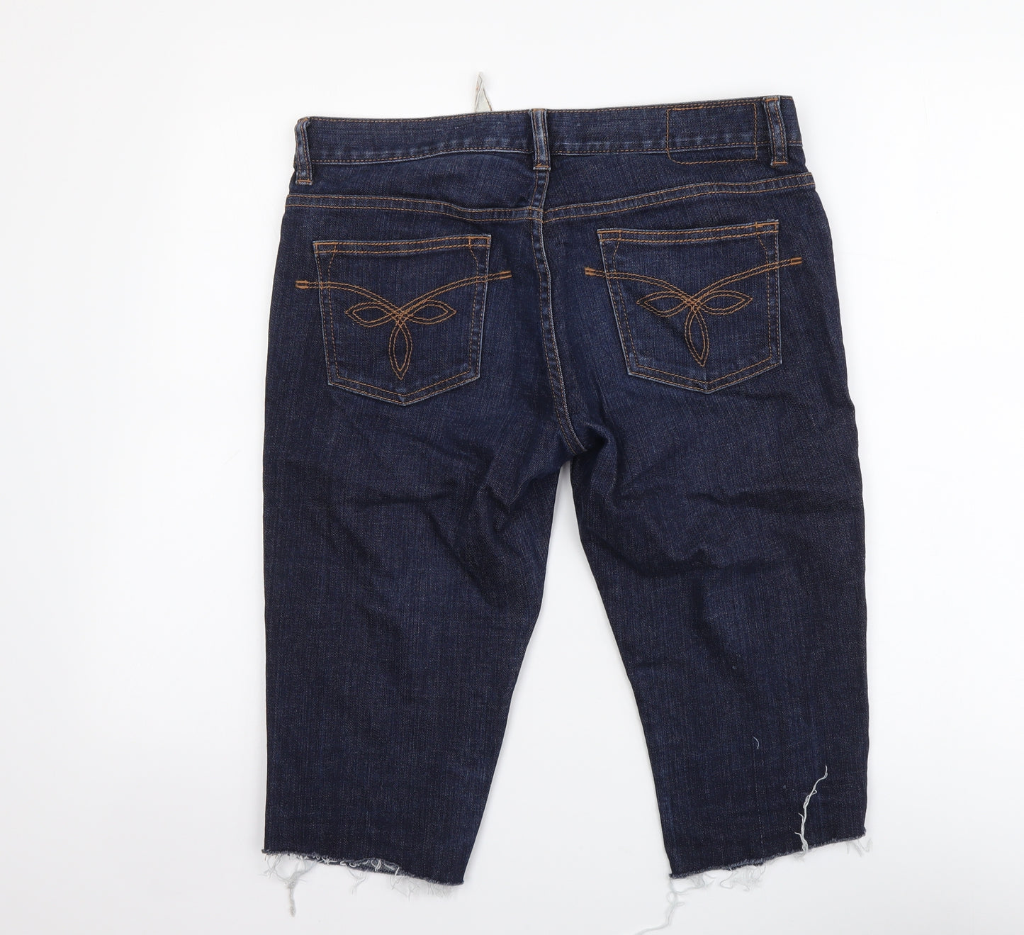 Ted Baker Mens Blue Cotton Bermuda Shorts Size 34 in L15 in Regular Button