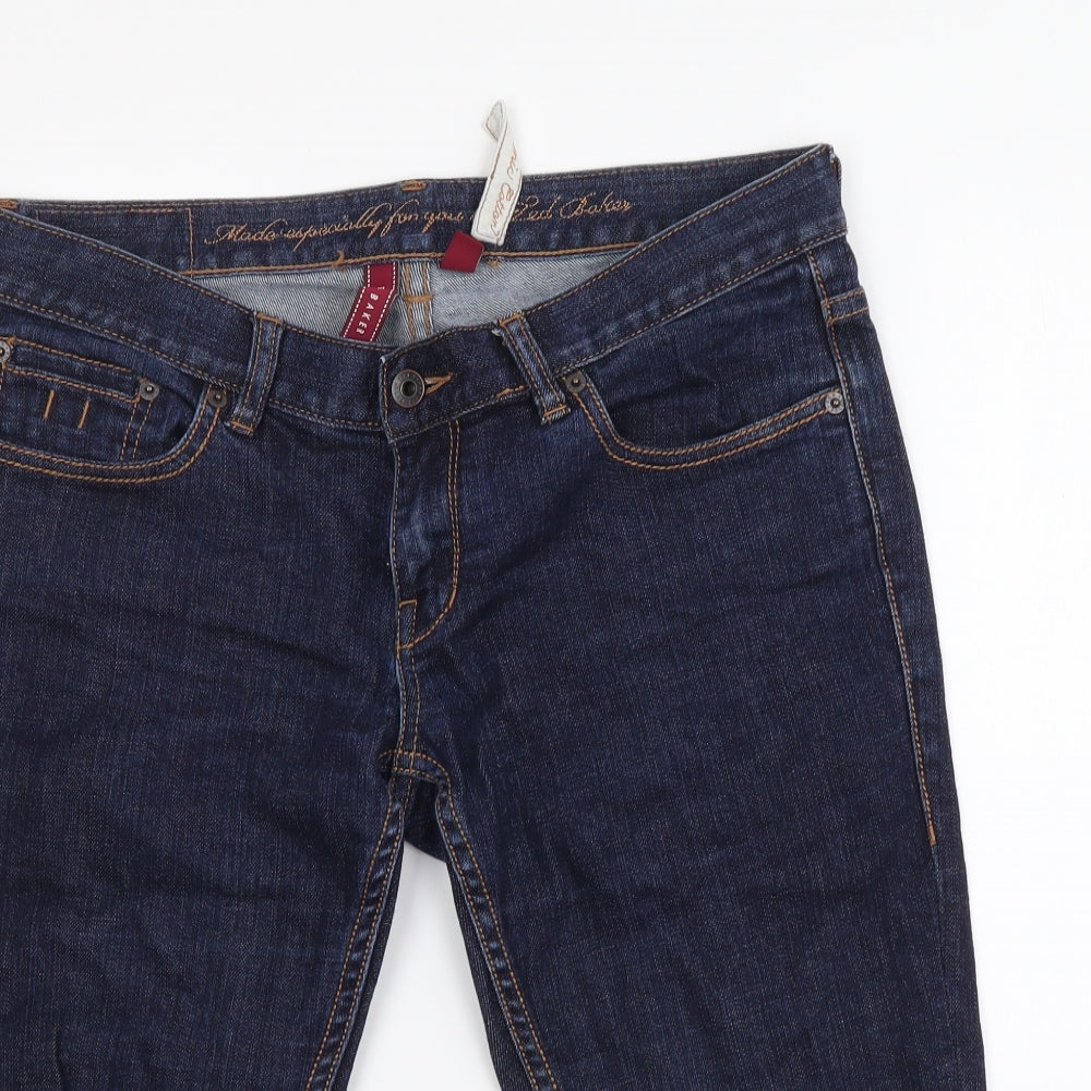 Ted Baker Mens Blue Cotton Bermuda Shorts Size 34 in L15 in Regular Button