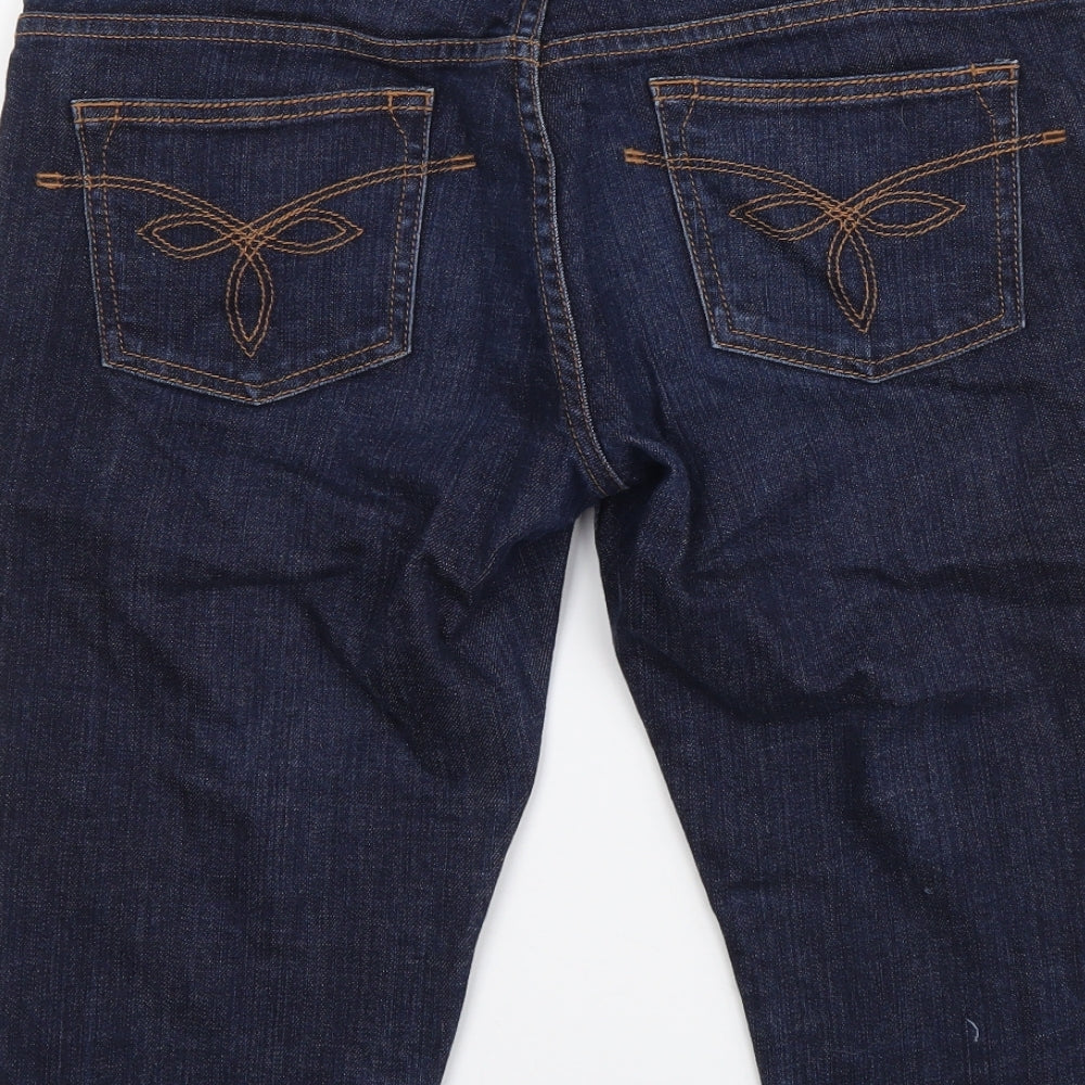 Ted Baker Mens Blue Cotton Bermuda Shorts Size 34 in L15 in Regular Button