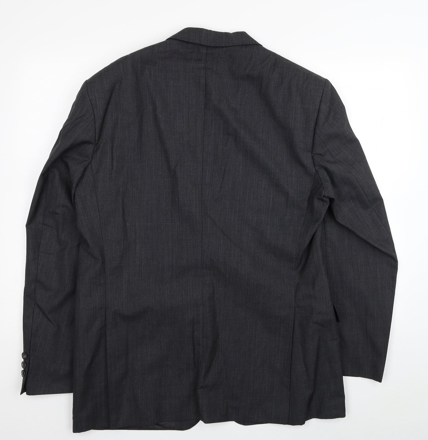 Cacharel Mens Grey Wool Jacket Suit Jacket Size 42 - Shoulder Pads