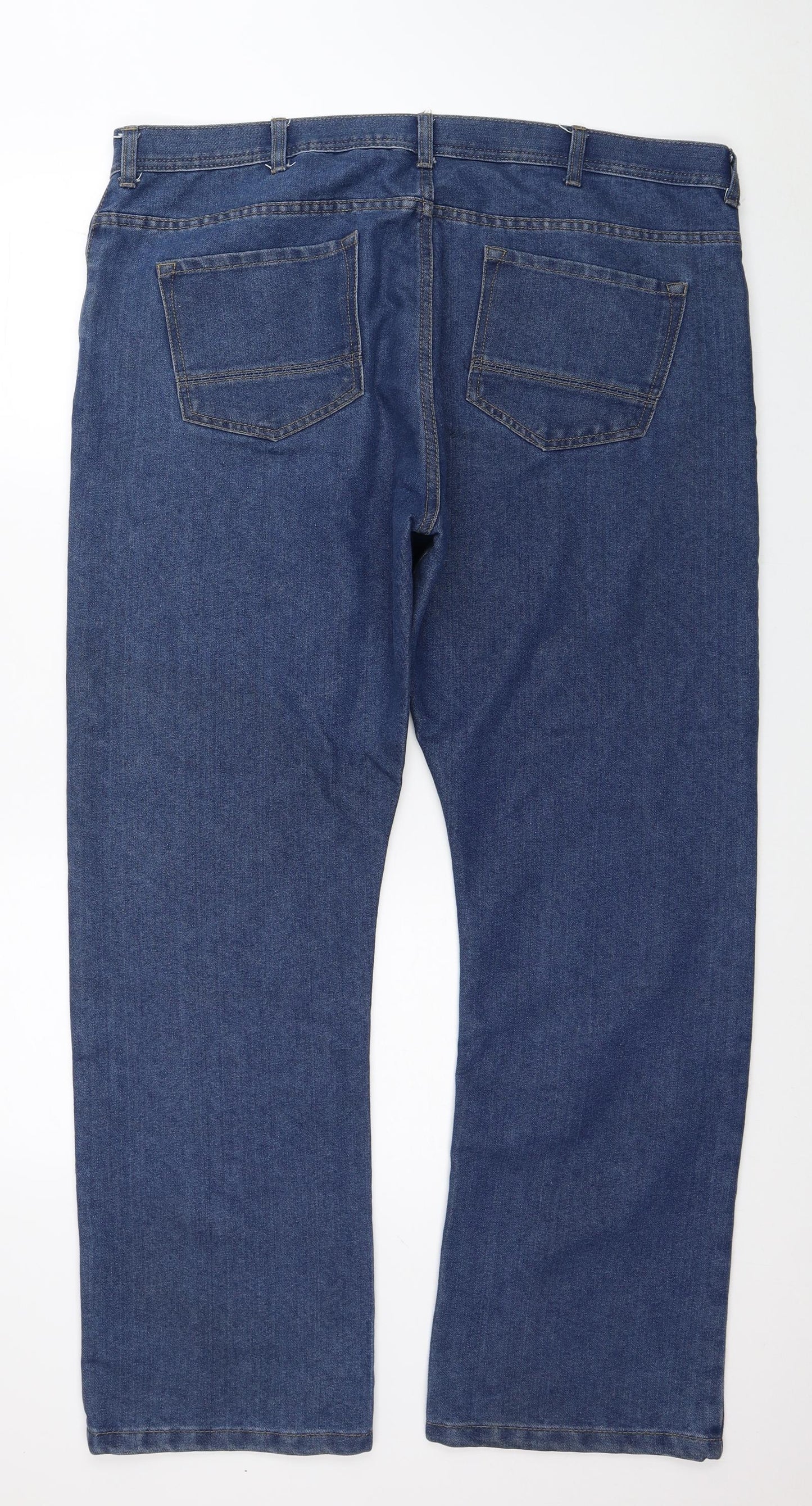 Denim & Co. Mens Blue Cotton Straight Jeans Size 40 in L32 in Regular Button