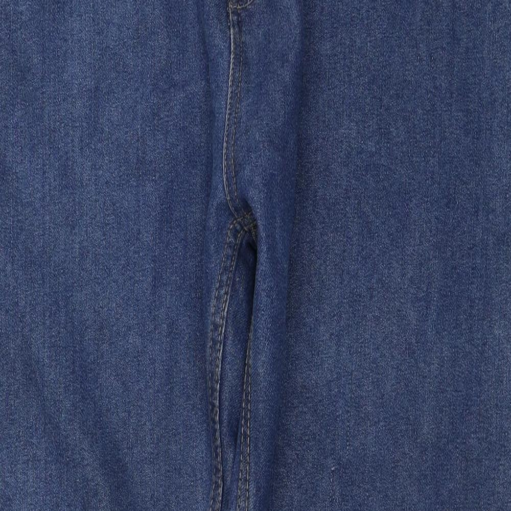 Denim & Co. Mens Blue Cotton Straight Jeans Size 40 in L32 in Regular Button