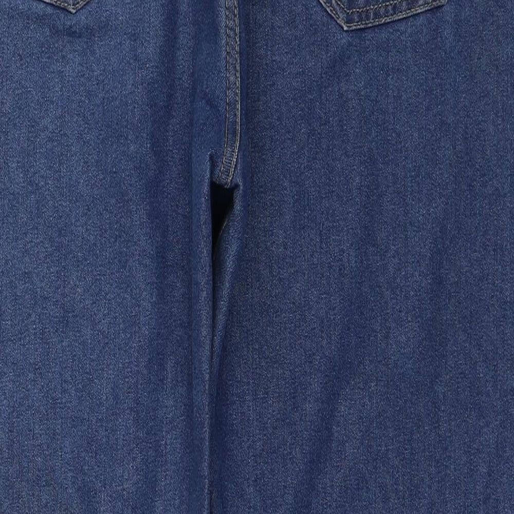 Denim & Co. Mens Blue Cotton Straight Jeans Size 40 in L32 in Regular Button