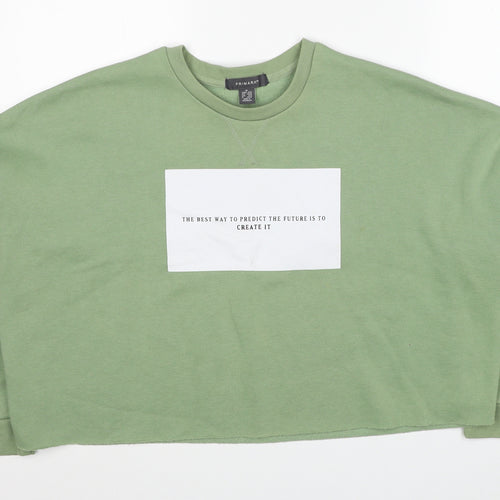 Primark Womens Green Polyester Pullover Sweatshirt Size 12 Pullover - Future