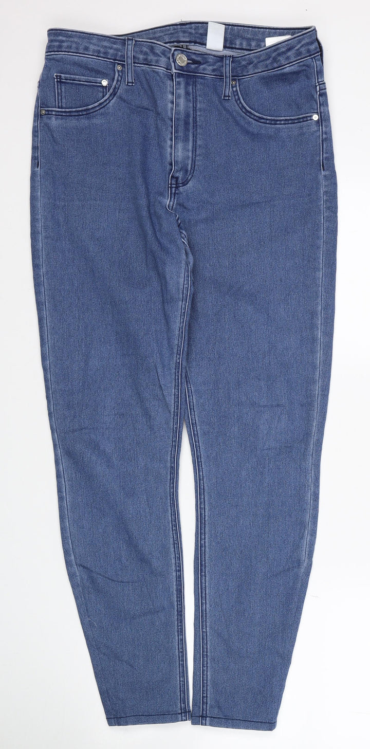 H&M Womens Blue Cotton Skinny Jeans Size 33 in L27 in Regular Zip