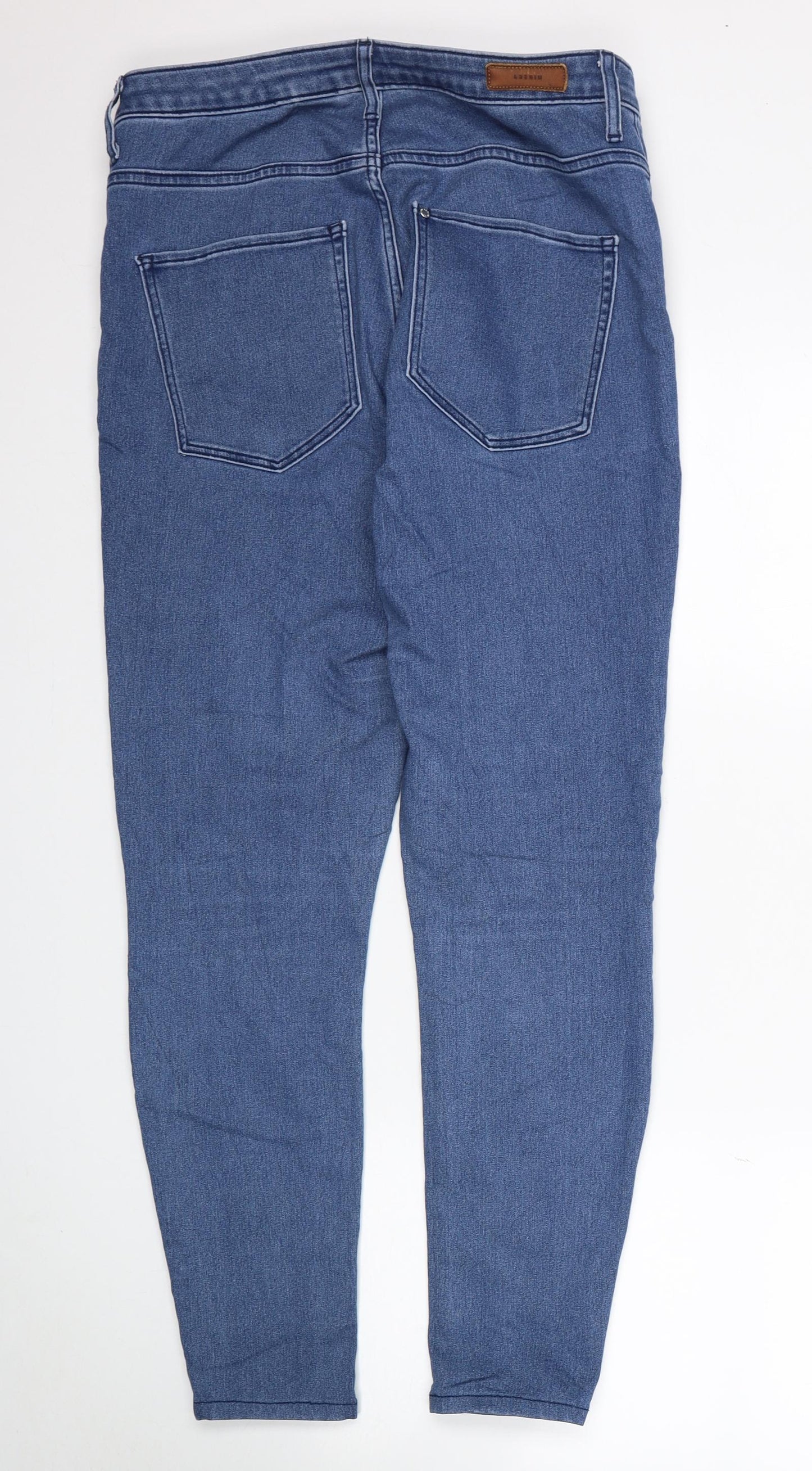 H&M Womens Blue Cotton Skinny Jeans Size 33 in L27 in Regular Zip