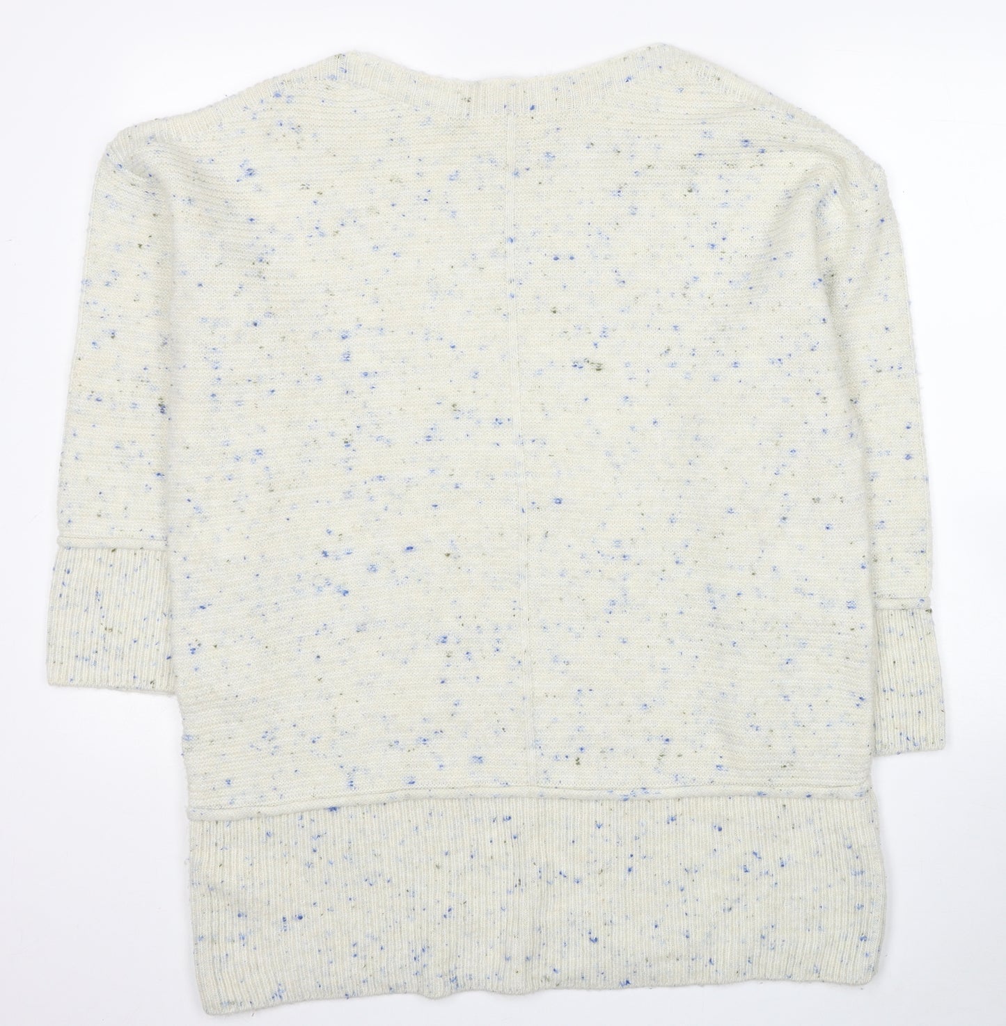 George Womens Ivory Boat Neck Acrylic Pullover Jumper Size 16 - Spotted Patern