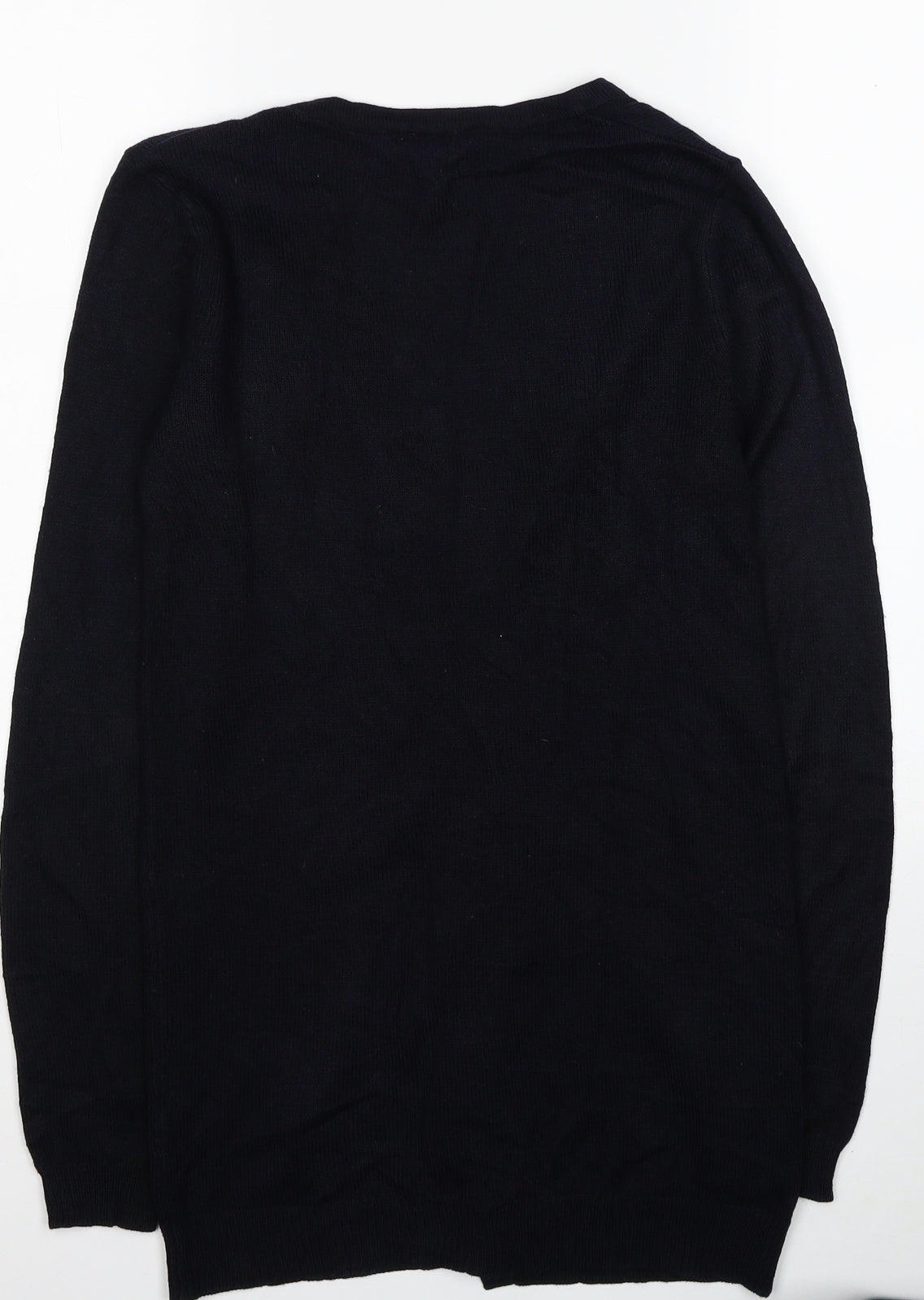 Divided by H&M Womens Blue V-Neck Acrylic Cardigan Jumper Size 6