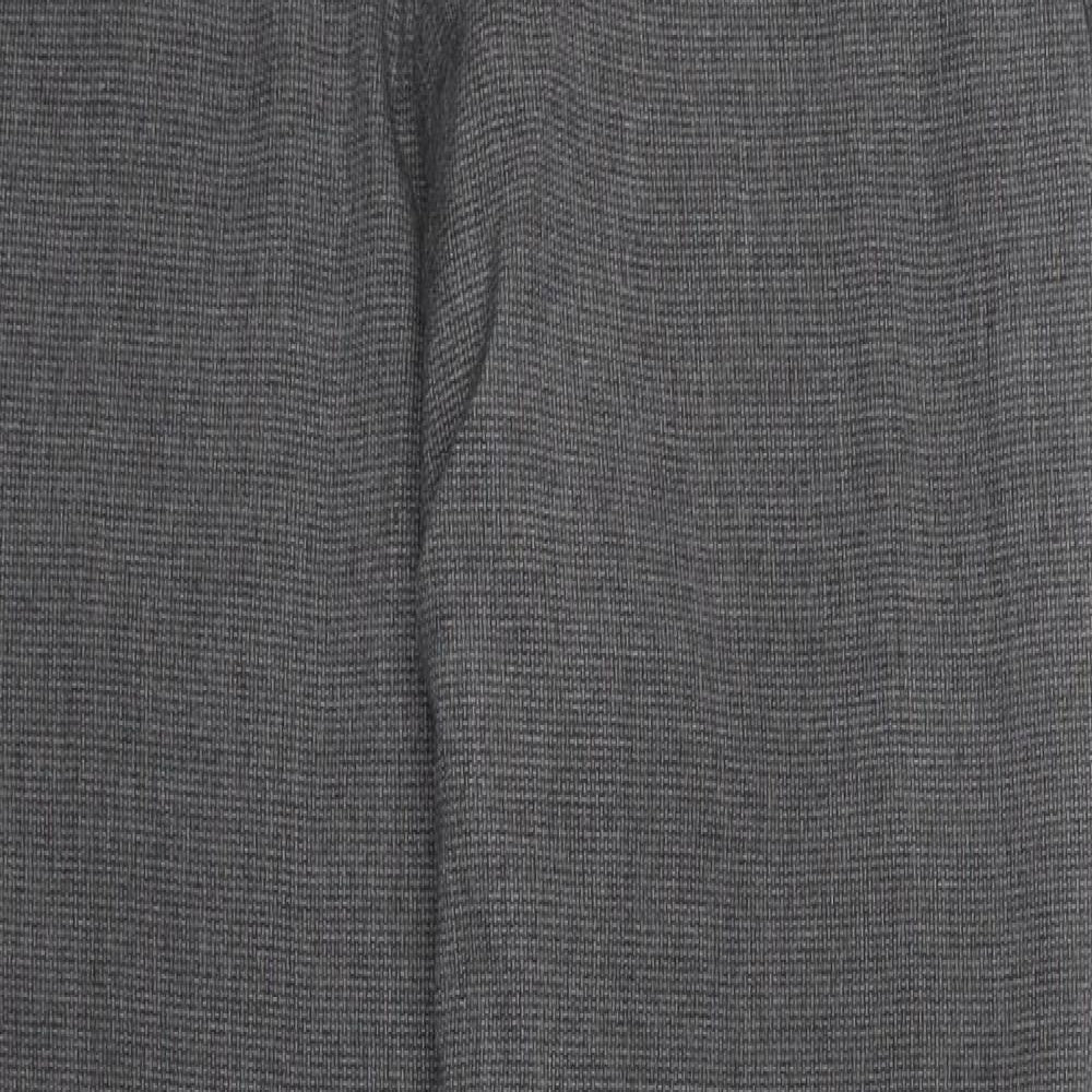 NEXT Womens Grey Polyester Chino Trousers Size 30 L29 in Slim Zip