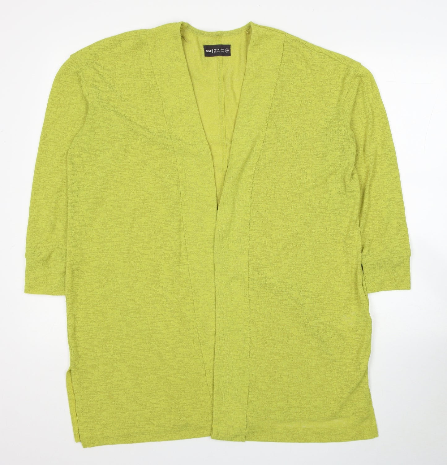 NEXT Womens Green V-Neck Polyester Cardigan Jumper Size 14
