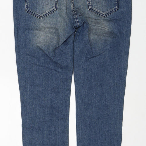 Therapy Womens Blue Cotton Skinny Jeans Size 10 L26 in Regular Button