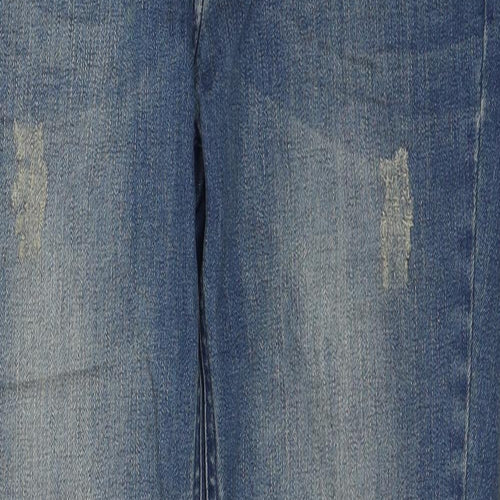Therapy Womens Blue Cotton Skinny Jeans Size 10 L26 in Regular Button