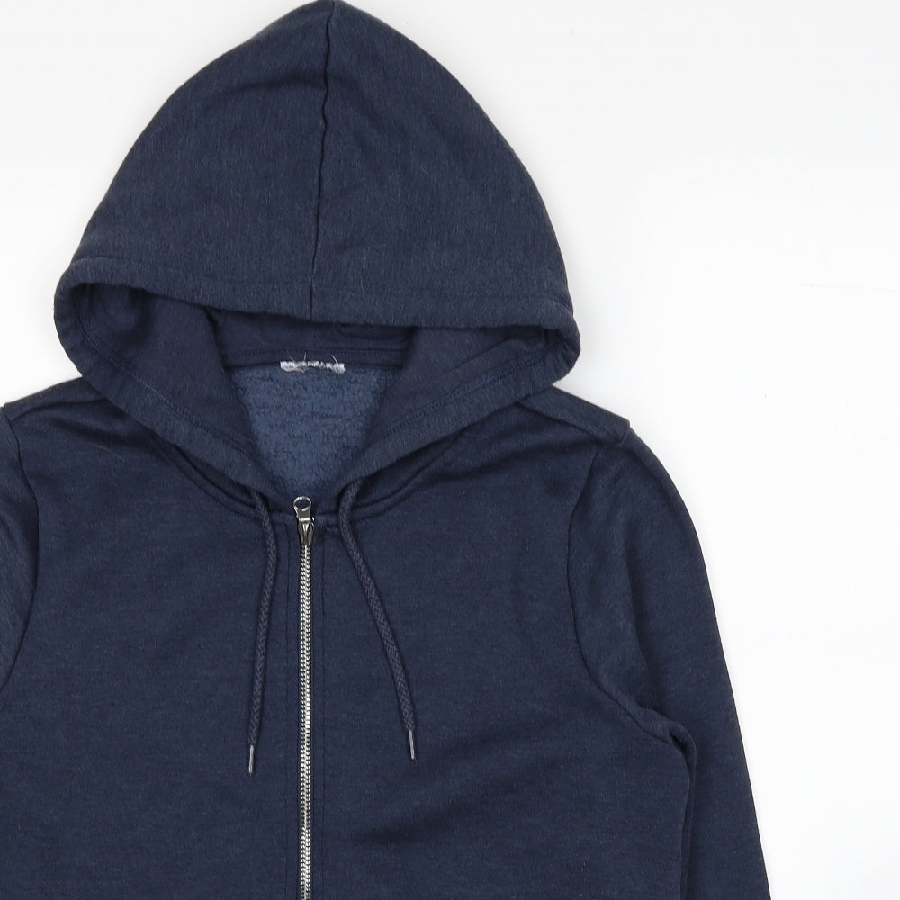 Matalan Womens Blue Polyester Full Zip Hoodie Size M Zip