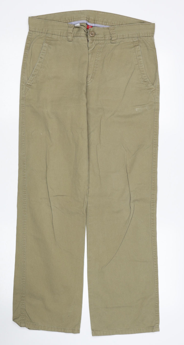 Preworn Mens Beige Cotton Straight Jeans Size 30 in L30 in Regular Zip