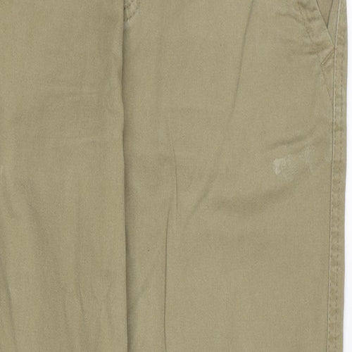 Preworn Mens Beige Cotton Straight Jeans Size 30 in L30 in Regular Zip