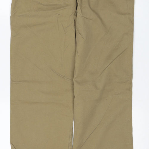 Denim & Co. Mens Beige Cotton Straight Jeans Size 30 in L30 in Regular Zip