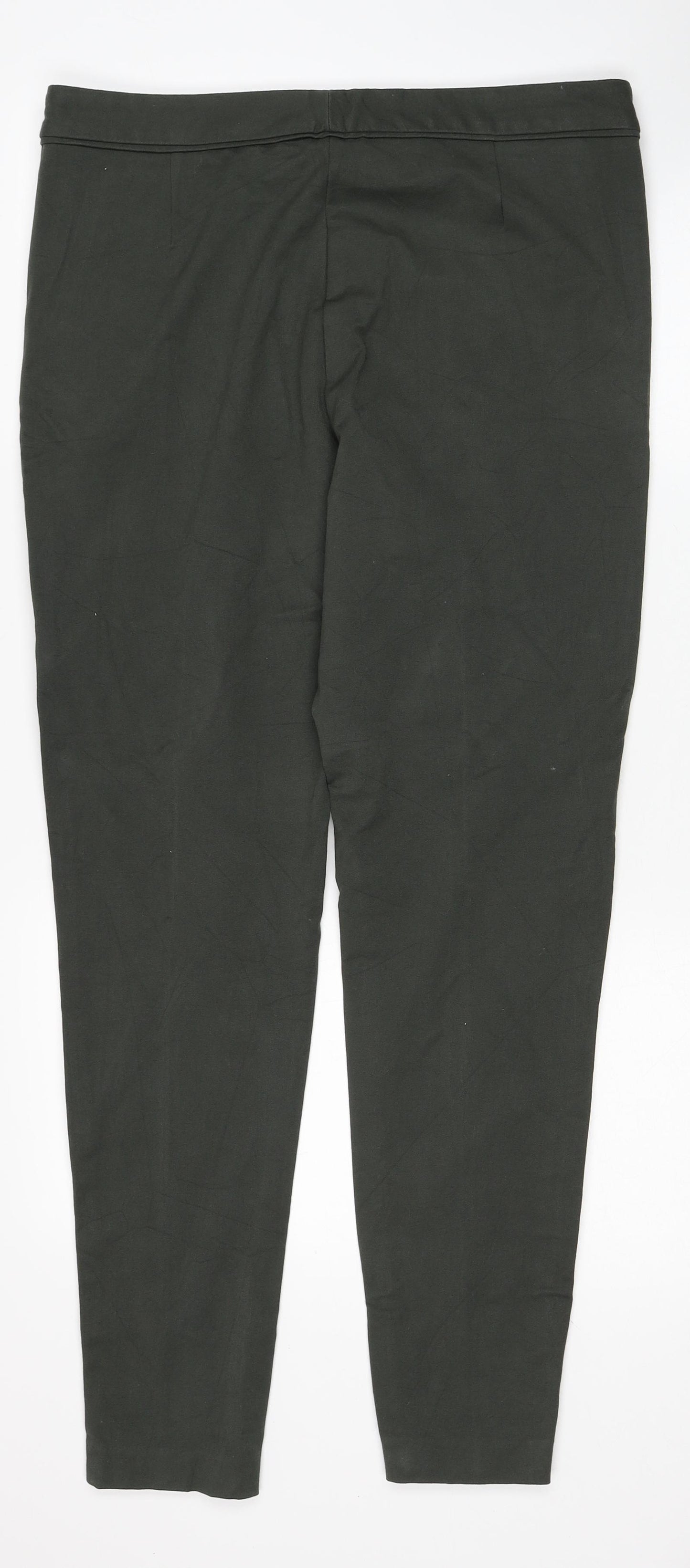 Marks and Spencer Womens Green Viscose Jegging Jeans Size 14 L30 in Regular Zip