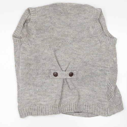 Marks and Spencer Womens Brown Roll Neck Acrylic Cardigan Jumper Size 16