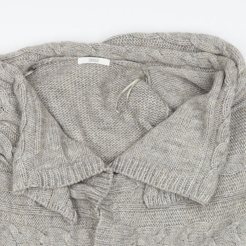 Marks and Spencer Womens Brown Roll Neck Acrylic Cardigan Jumper Size 16